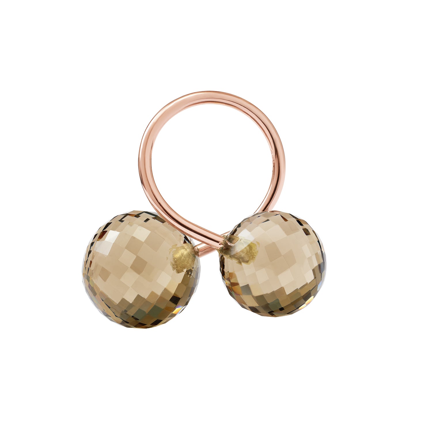 BESSIE RING facettiert Rauchquarz
