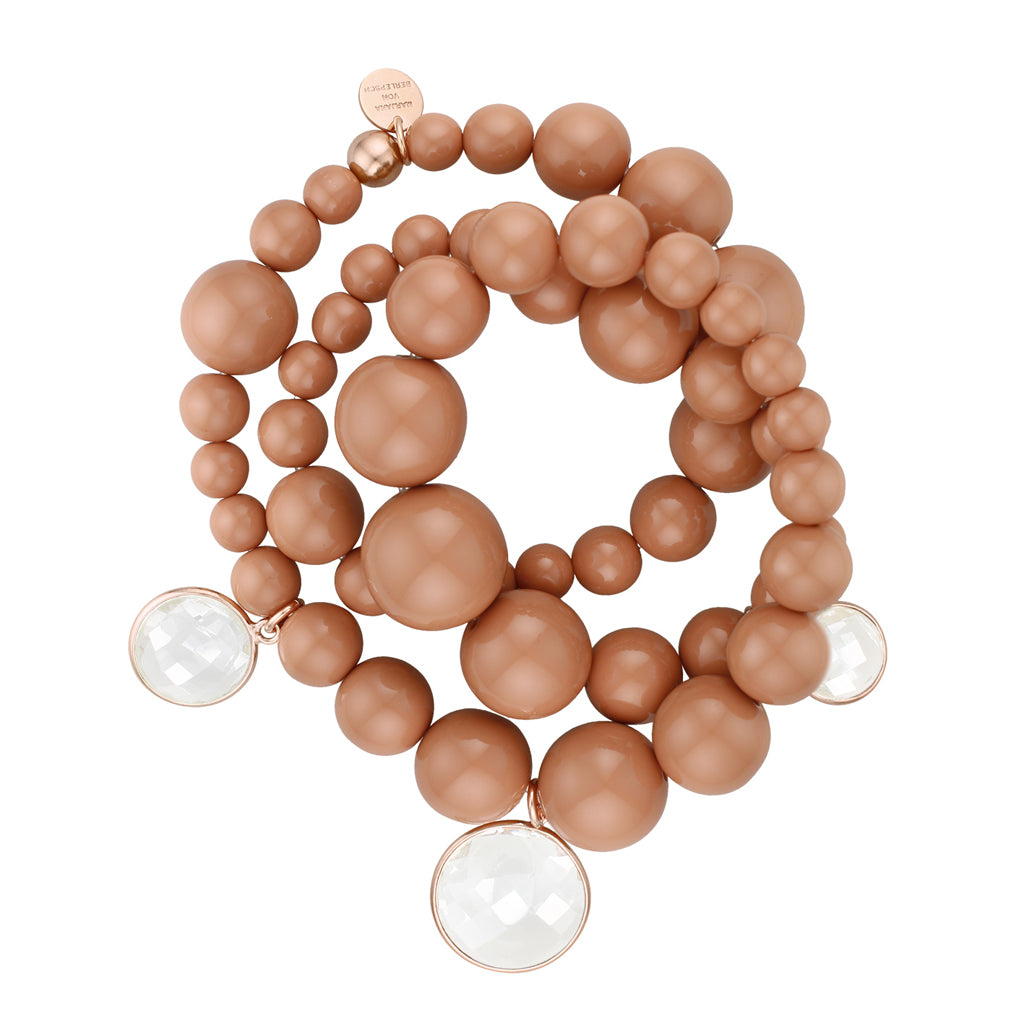 BLANCHE ARMBAND nude BERGKRISTALL