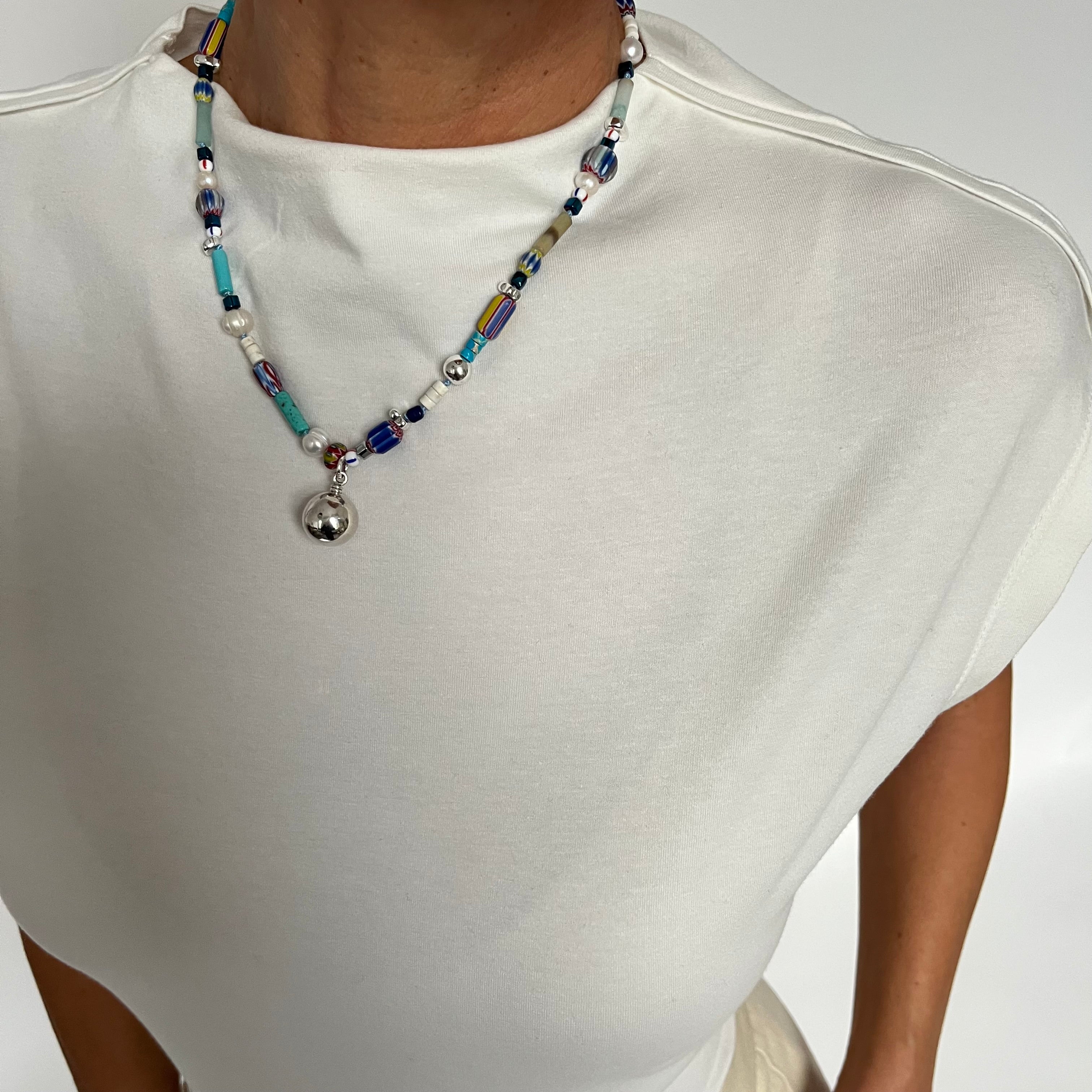 BLOOM Kette kurz Azurblau