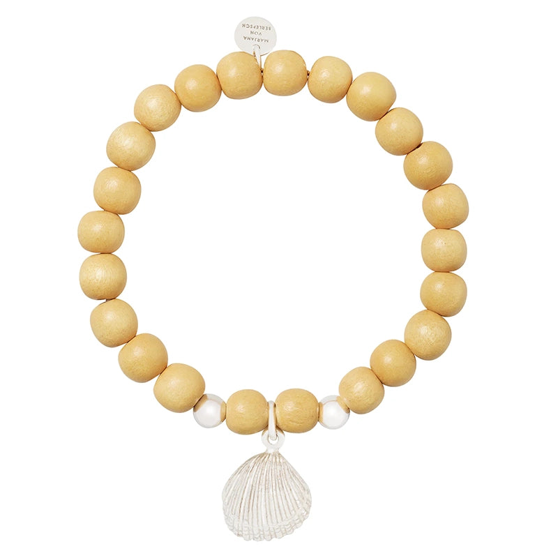 Muschelarmband mit Holzperlen