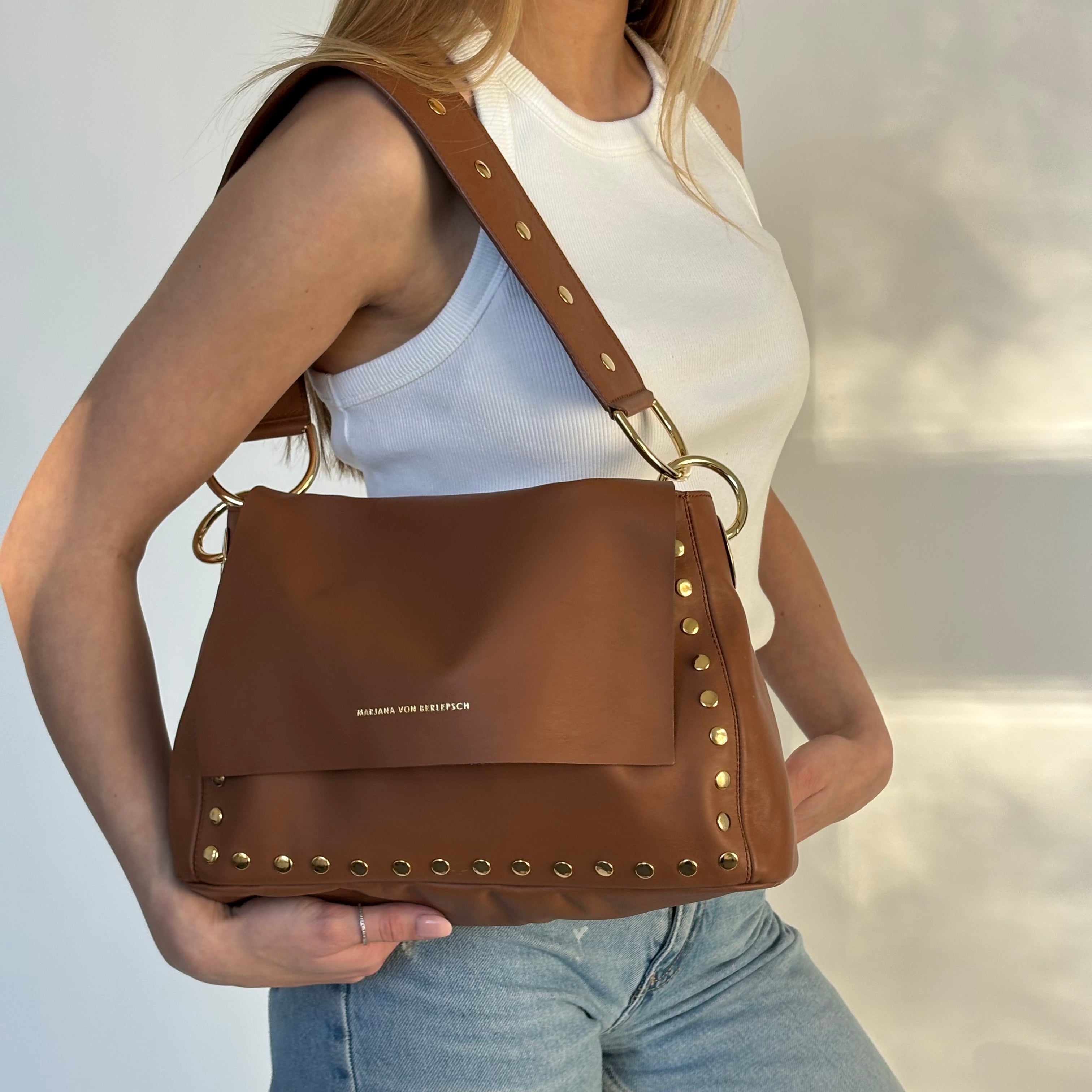 KAREN TASCHE NIETE Cognac