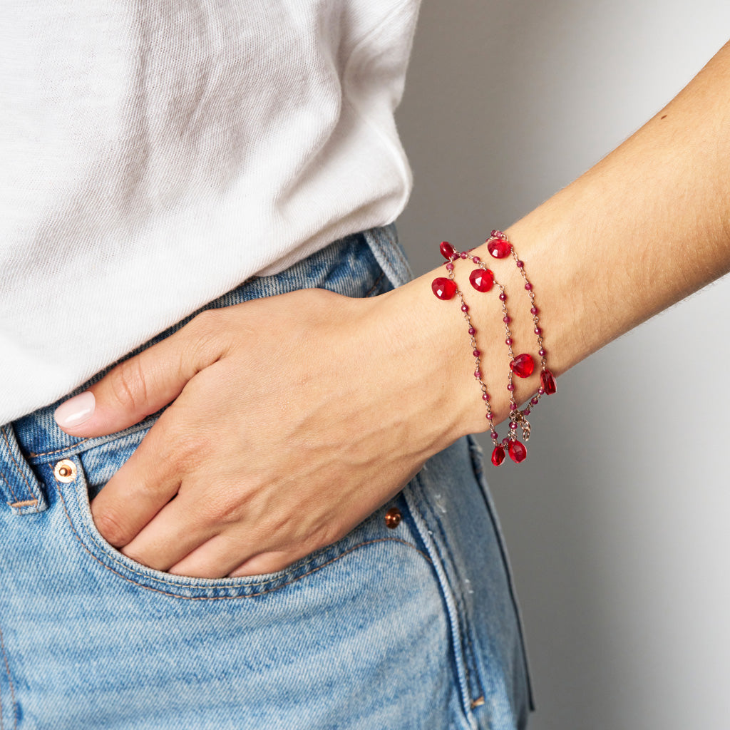 LYNN ARMBAND pink Quarz