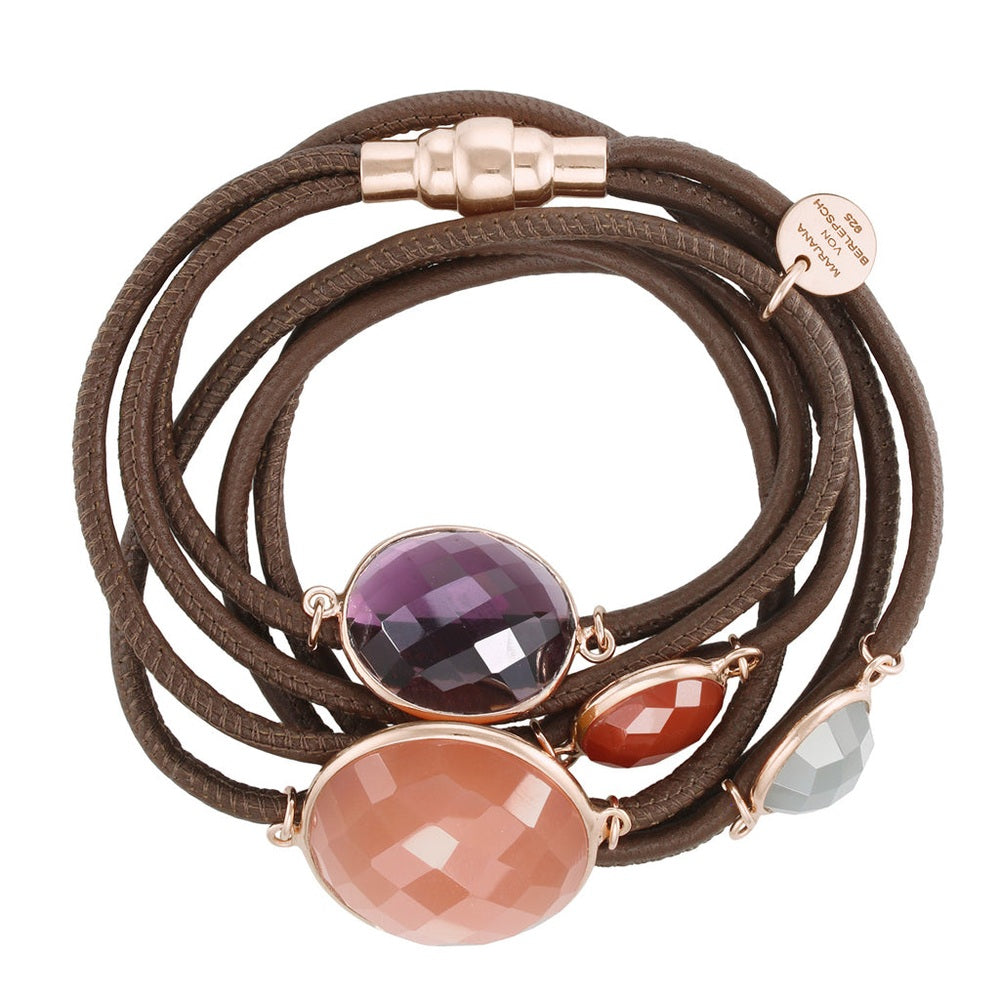 MOGUL LEDERARMBAND NUDE MONDSTEIN MIX