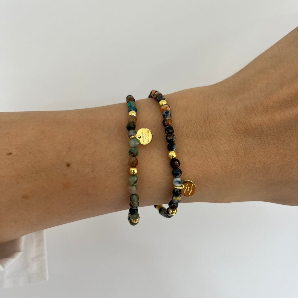 TILA ARMBAND Grüner Quarz Mix