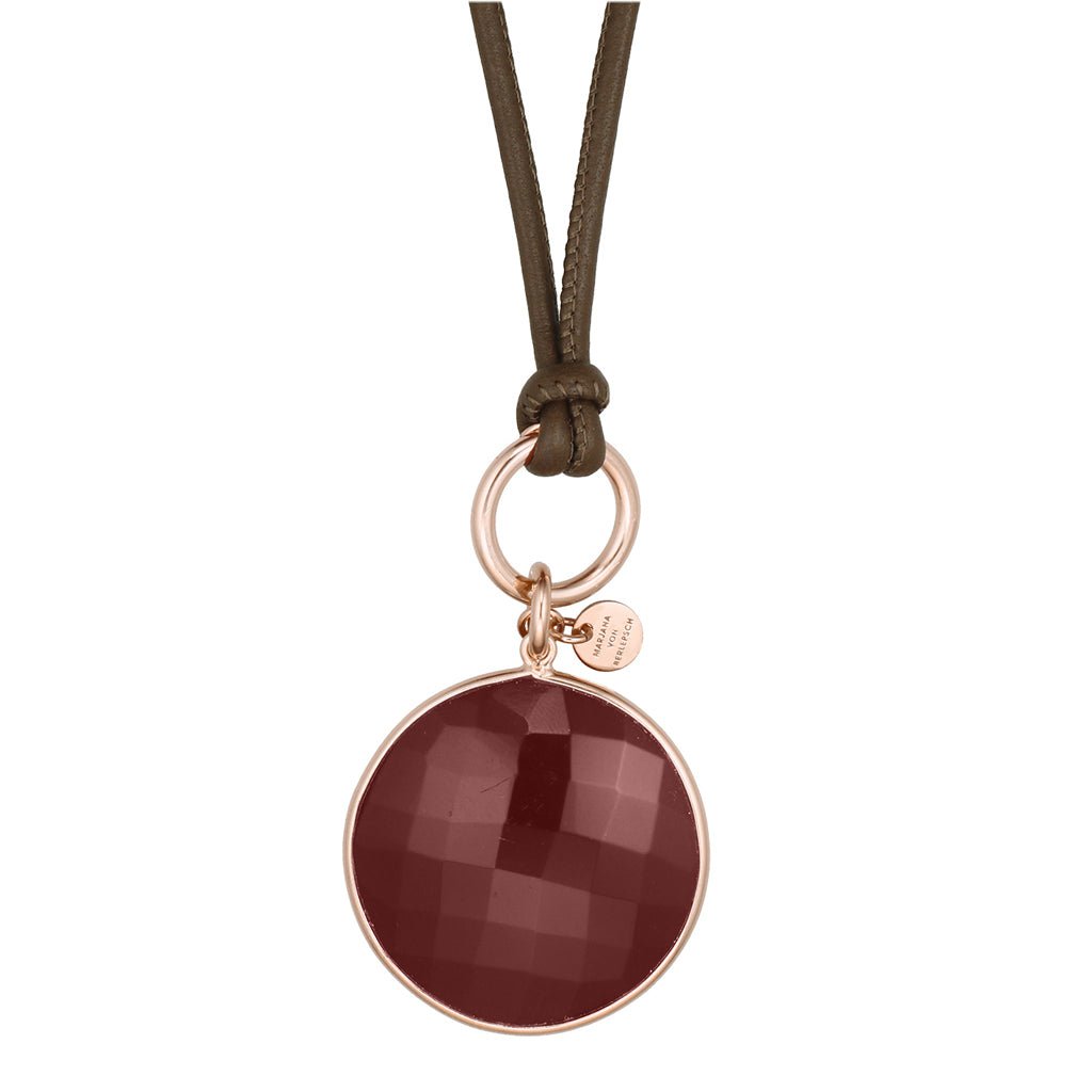 COOPER KETTE dunkelroter Chalzedon