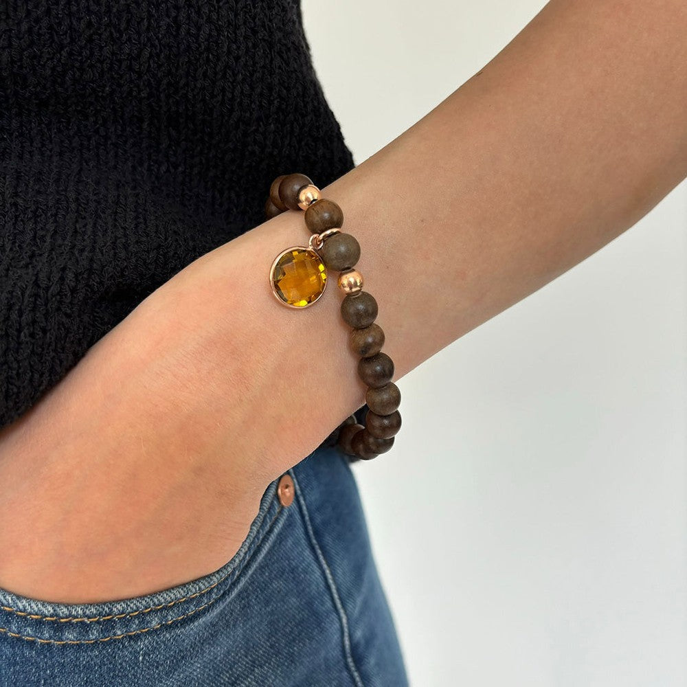 ELSA ARMBAND SCHOKO CITRIN