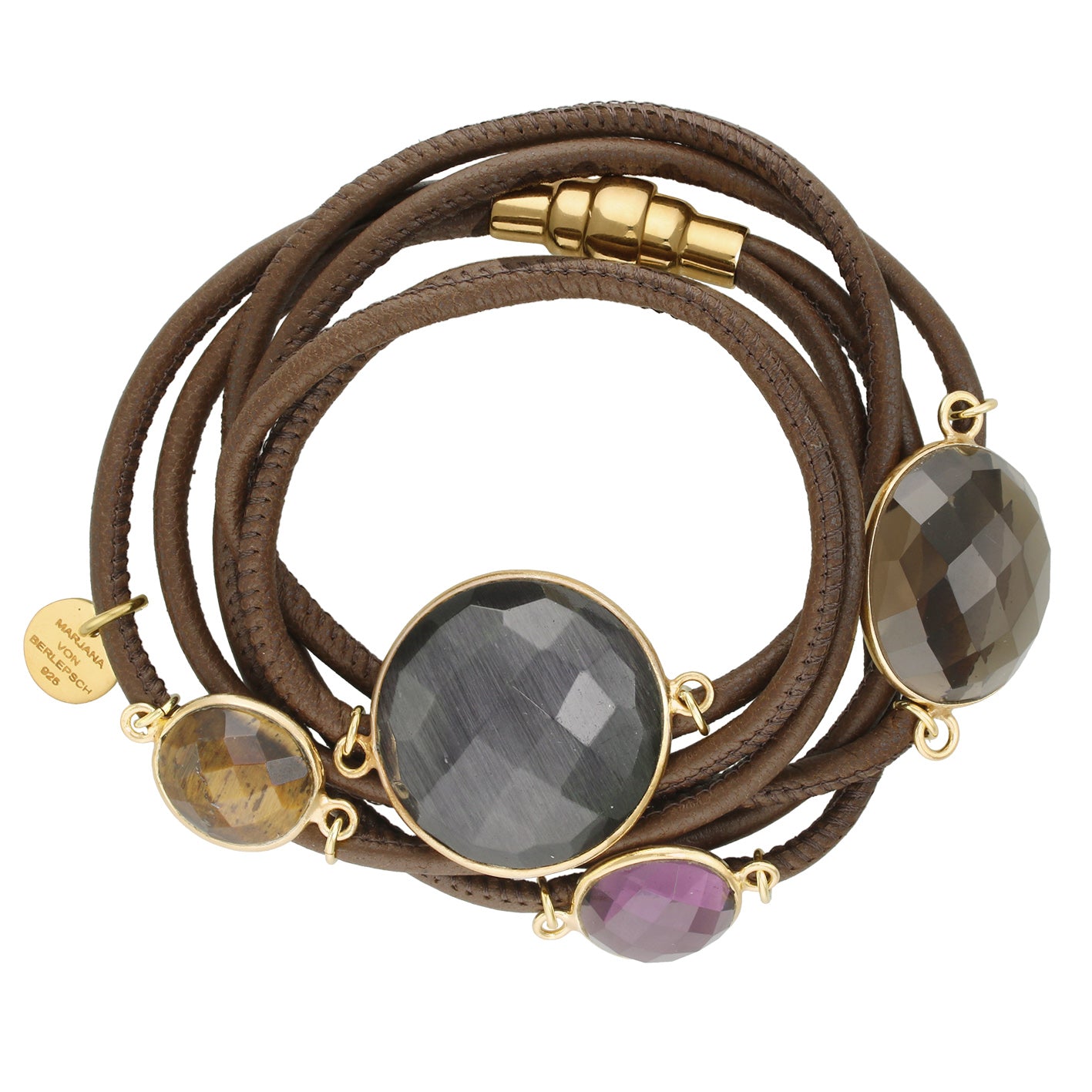 MOGUL LEDERARMBAND SCHWARZER MONDSTEIN MIX