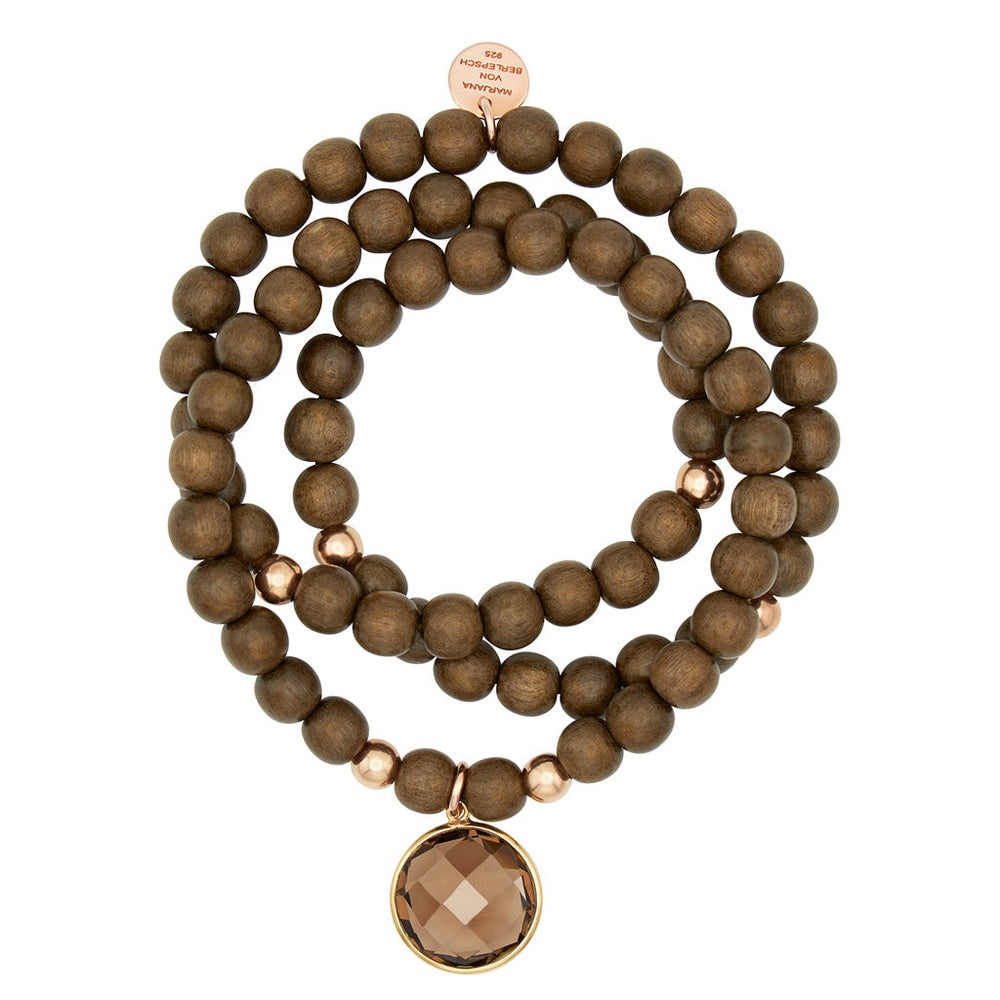 PINUS ARMBAND SCHOKO RAUCHQUARZ