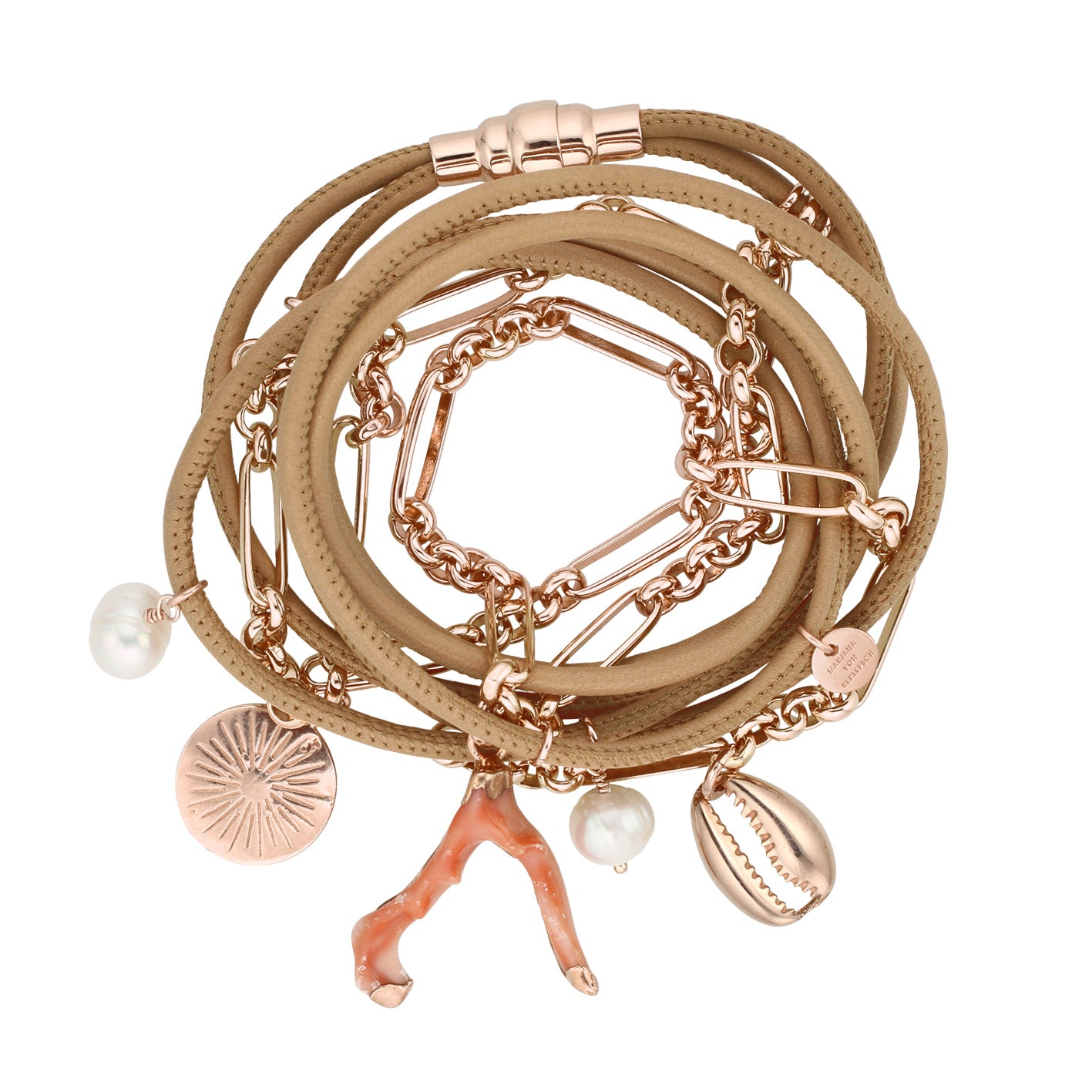 SINA ARMBAND NUDE MUSCHEL