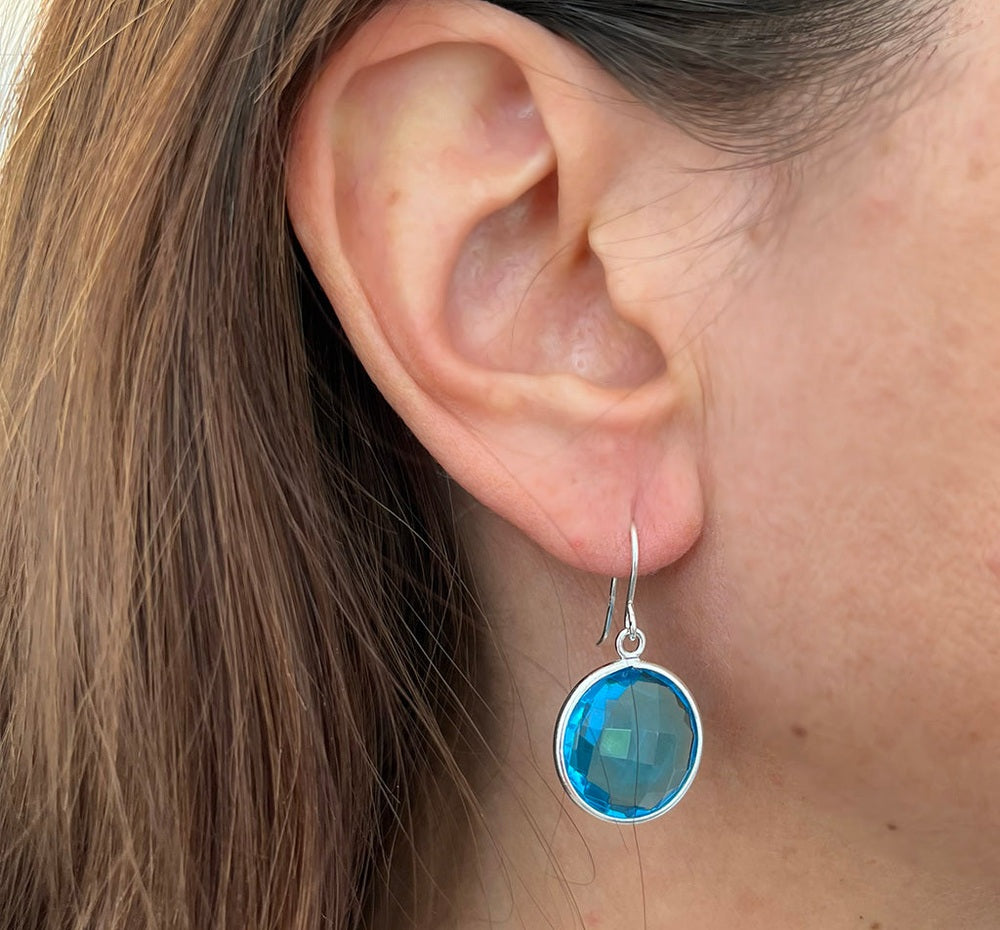 PIA OHRRINGE Blue Topaz