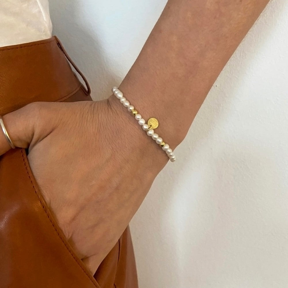 TILA ARMBAND Perle Gold