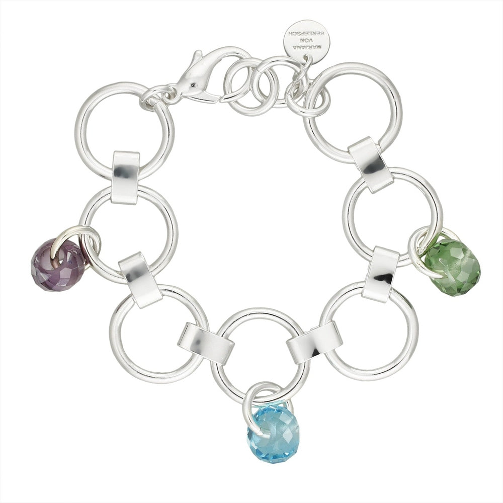 FELINE ARMBAND Ronden SIlber