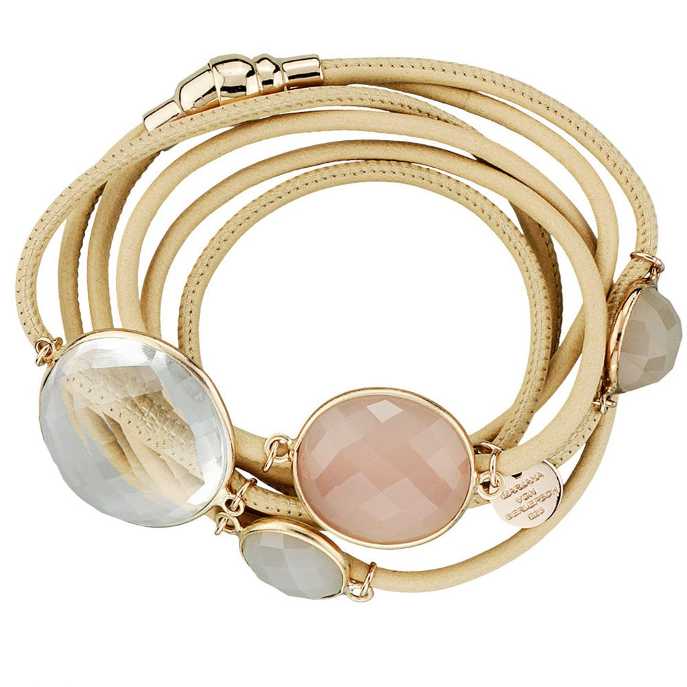 MOGUL LEDERARMBAND NUDE