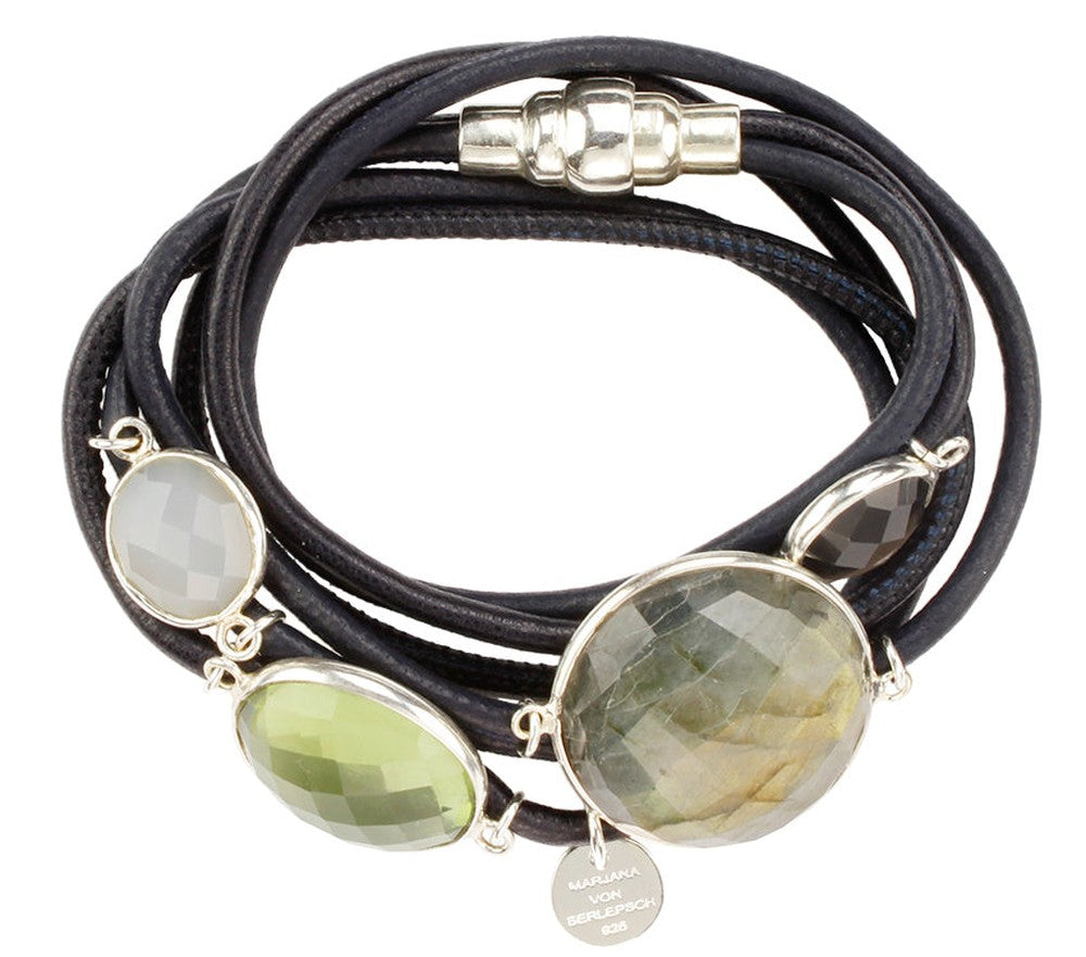 MOGUL LEDERARMBAND NAVY