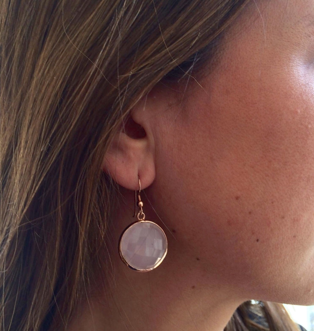 PIA OHRRINGE Rosenquarz