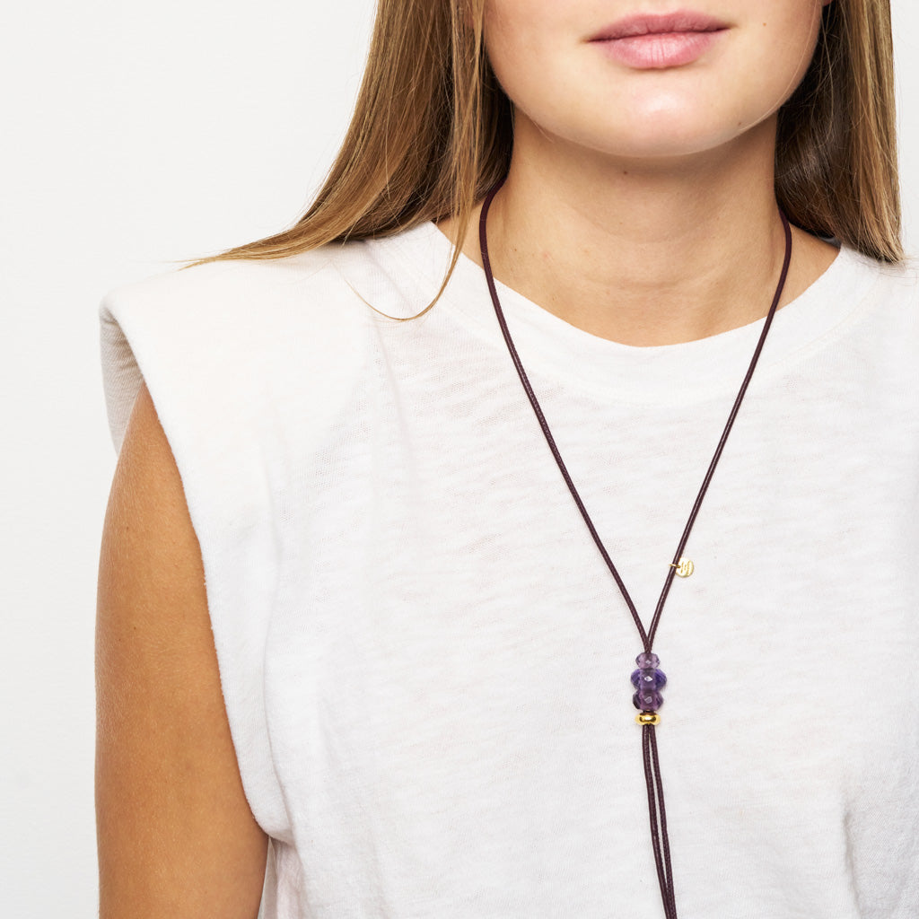 ANNY TRIO KETTE Amethyst Pflaume