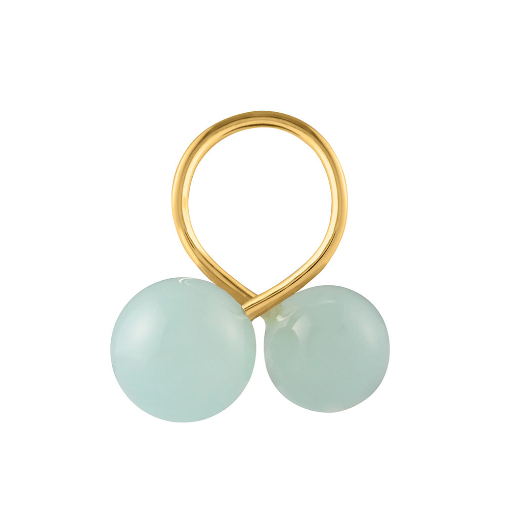 BESSIE RING blauer Chalzedon