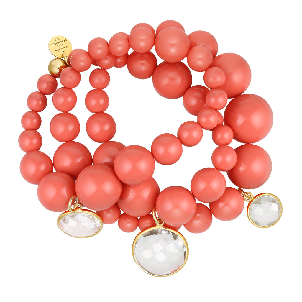 BLANCHE ARMBAND KORALLE BERGKRISTALL