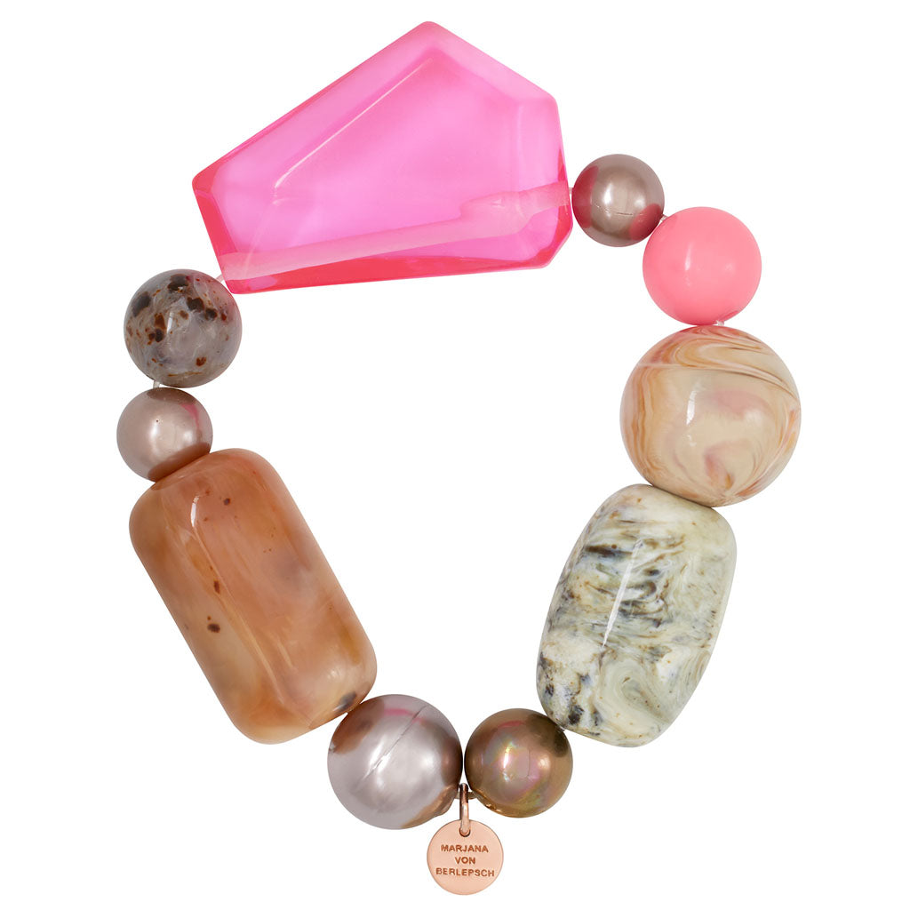 CLARE RESINA ARMBAND NEONPINK