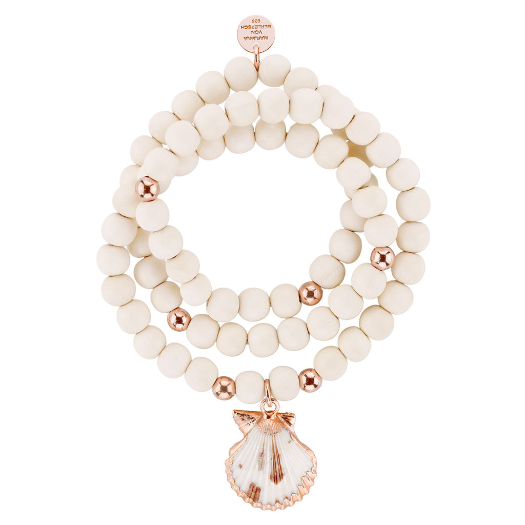 PINUS ARMBAND WEISS MUSCHEL