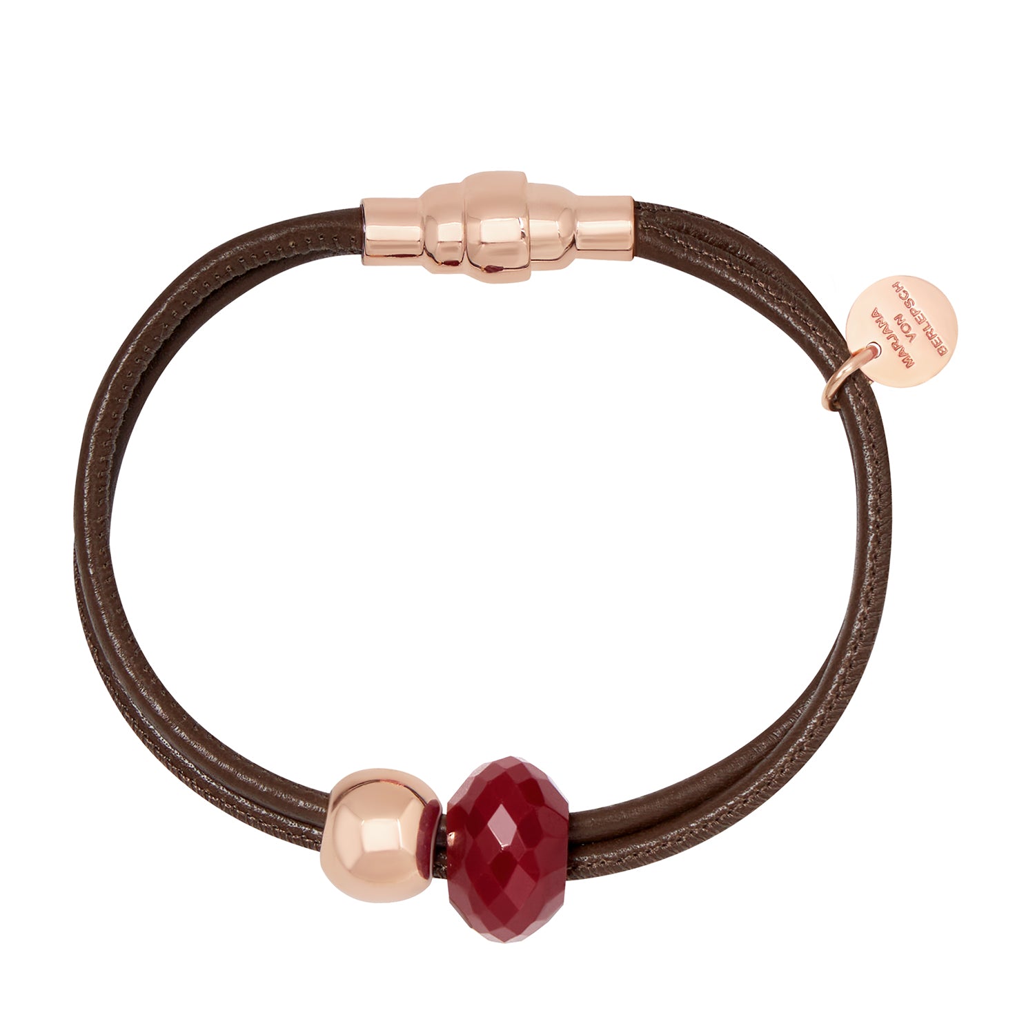 SALLY ARMBAND Dunkelroter Chalzedon