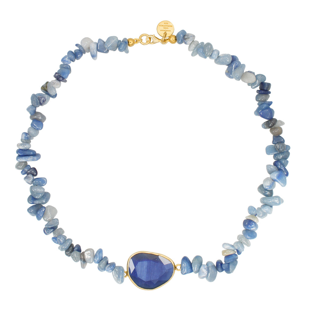 CRYSTAL Kette Blau