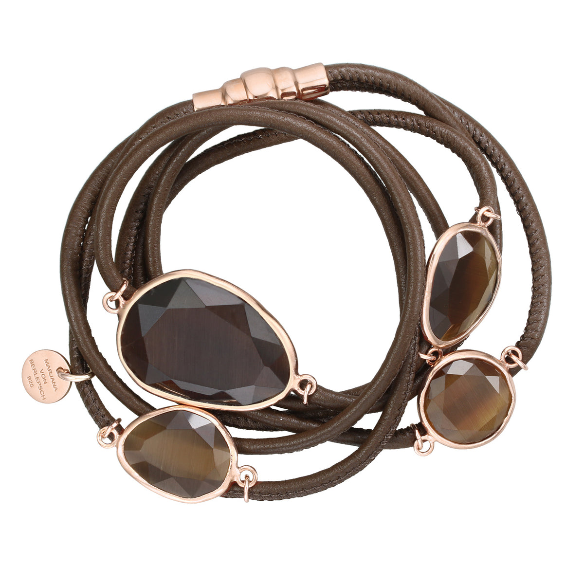 MOGUL LEDERARMBAND CATEYE BRAUN UNI