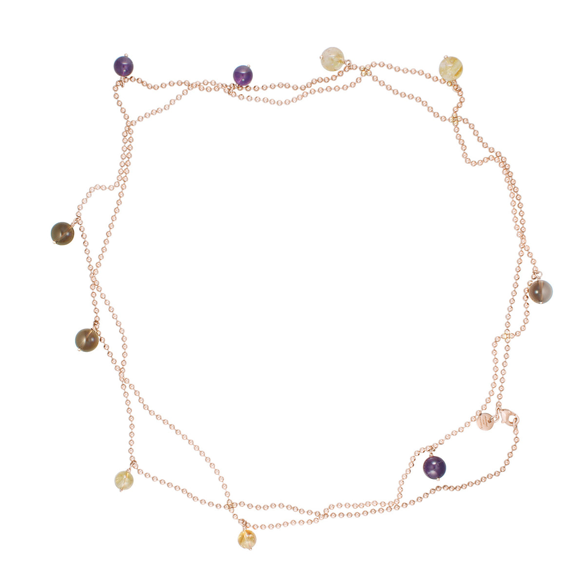 ROSY Kette Citrin Amtehyst