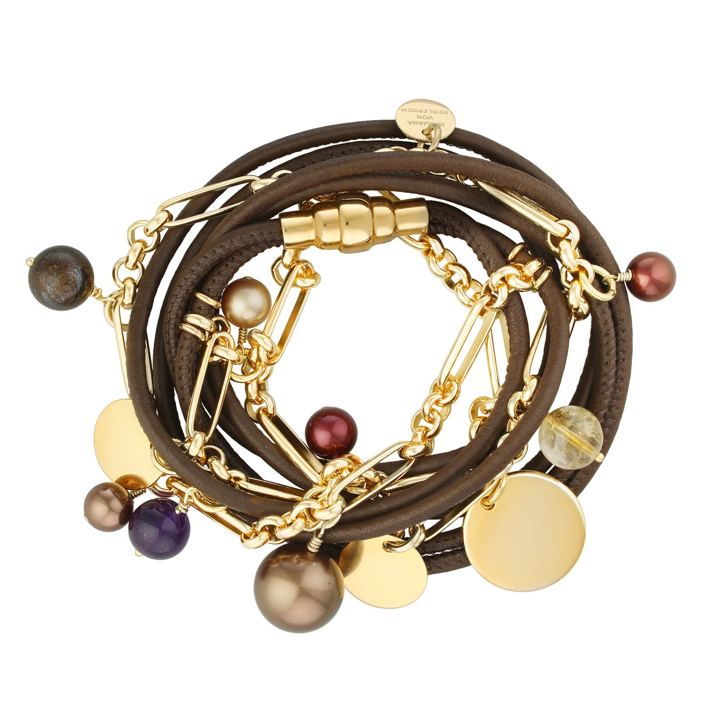 SINA ARMBAND schoko PERLEN