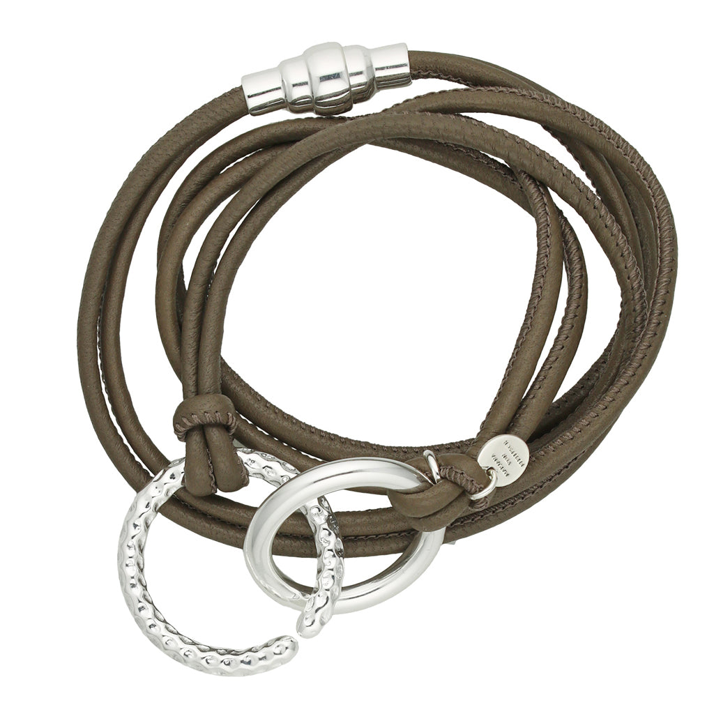 SMOKE LEDERARMBAND SCHLAMM