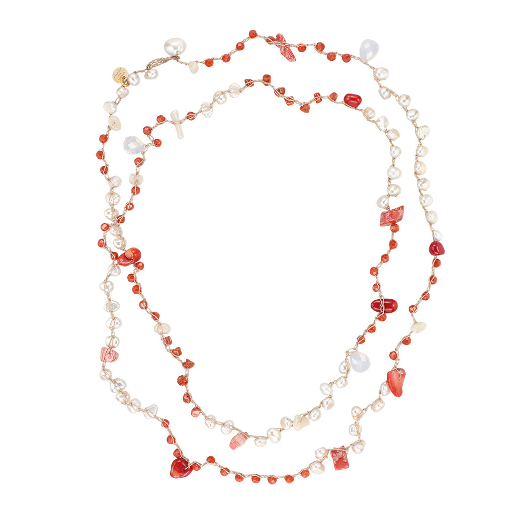 YASMIN KETTE KORALLE PERLE